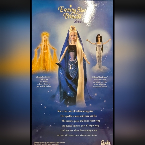 Barbie Collectibles Celestial Collection Evening Star Princess 2000 NIB - Picture 2 of 7